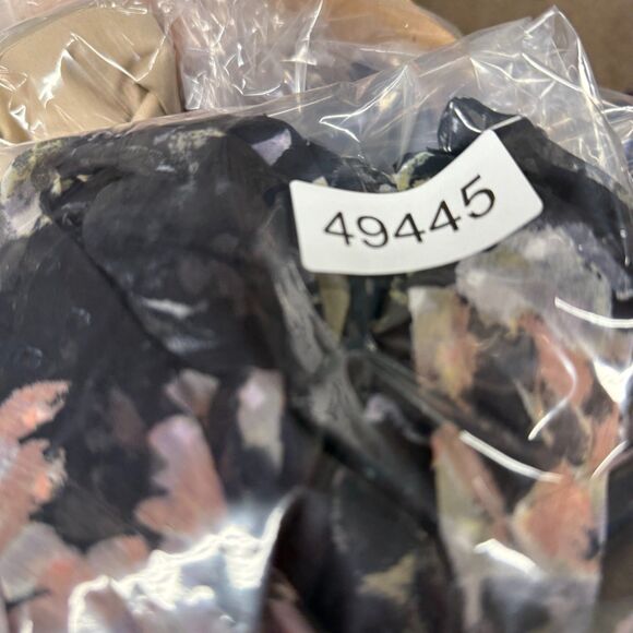 Vince Camuto Top Women One Size Black Floral Open Front Long Sleeve Sheer - Picture 7 of 7